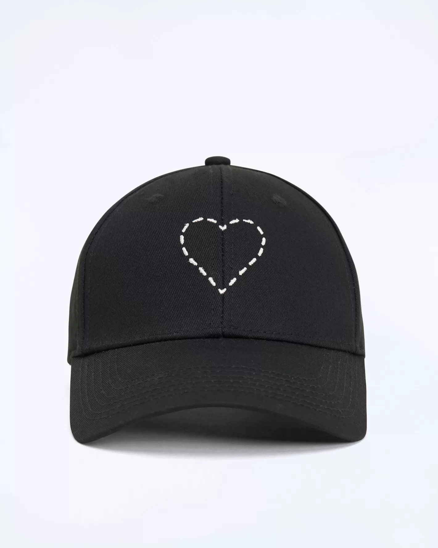 FROM FUTURE Casquettes | Casquette à Visière Courbée Coeur Noir