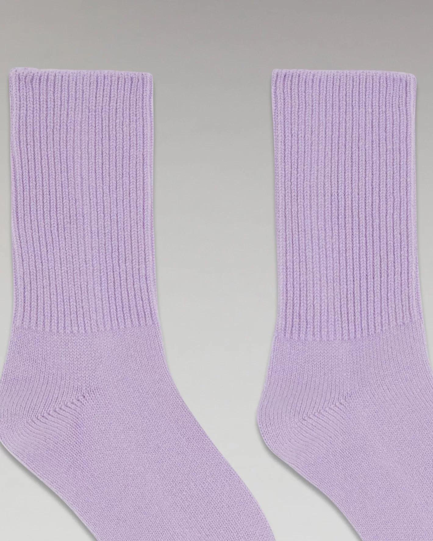 FROM FUTURE Chaussettes | Chaussettes Mi-hautes à Côtes Sweet Lilac