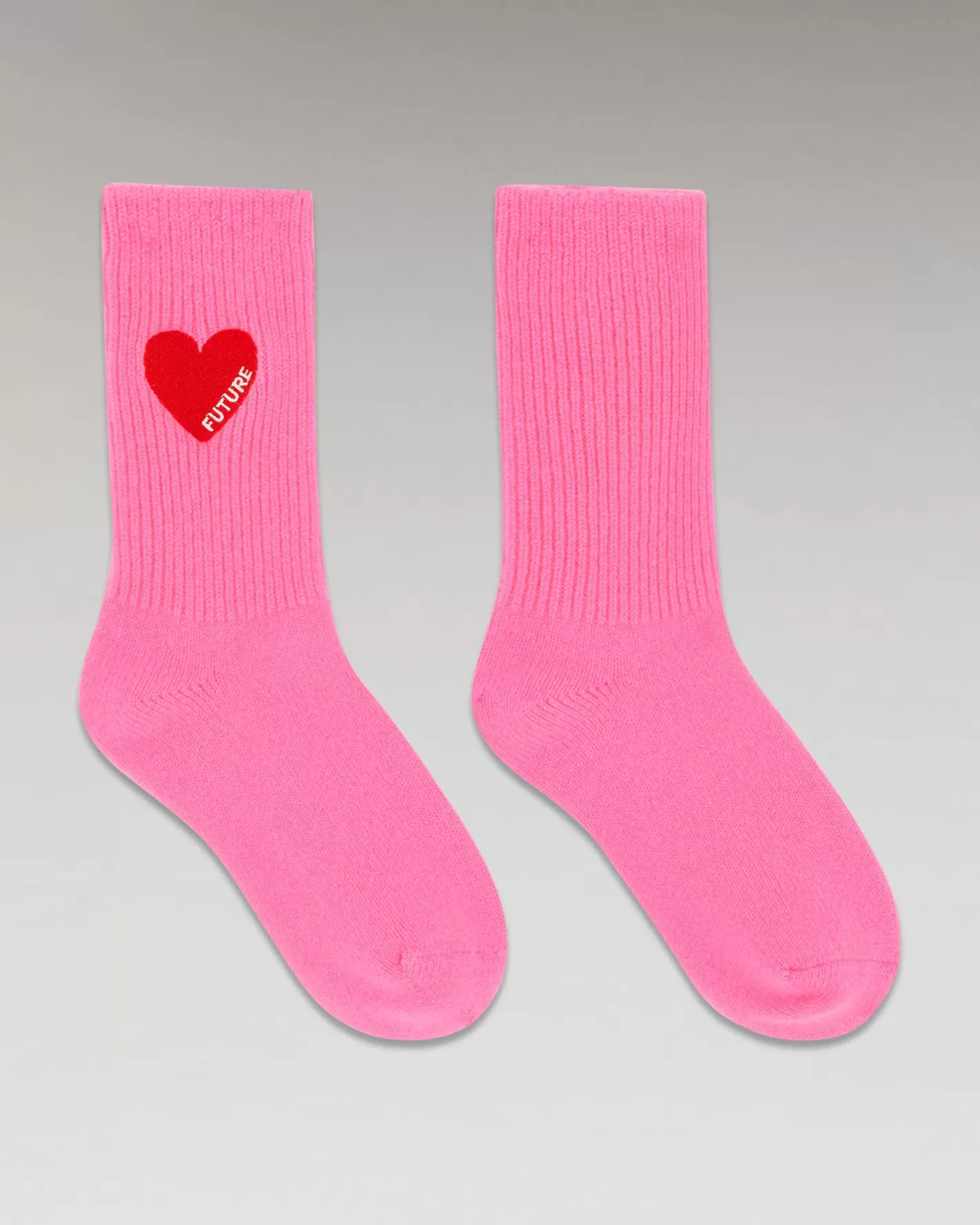 FROM FUTURE Chaussettes | Chaussettes Mi-hautes Coeur Sparkle Pink