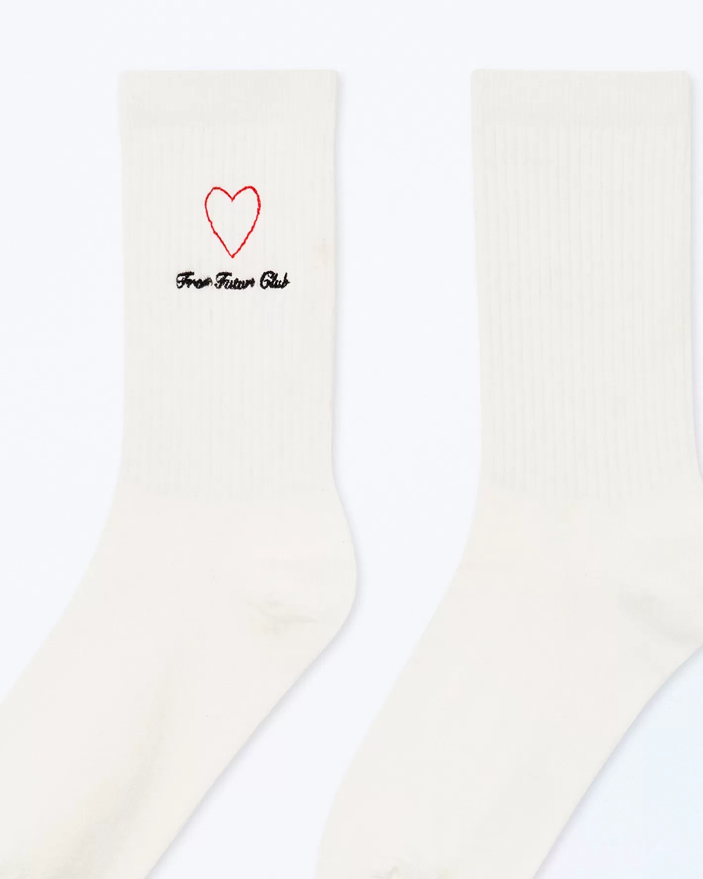 FROM FUTURE Chaussettes | Chaussettes Mi-hautes Coeur Ecru