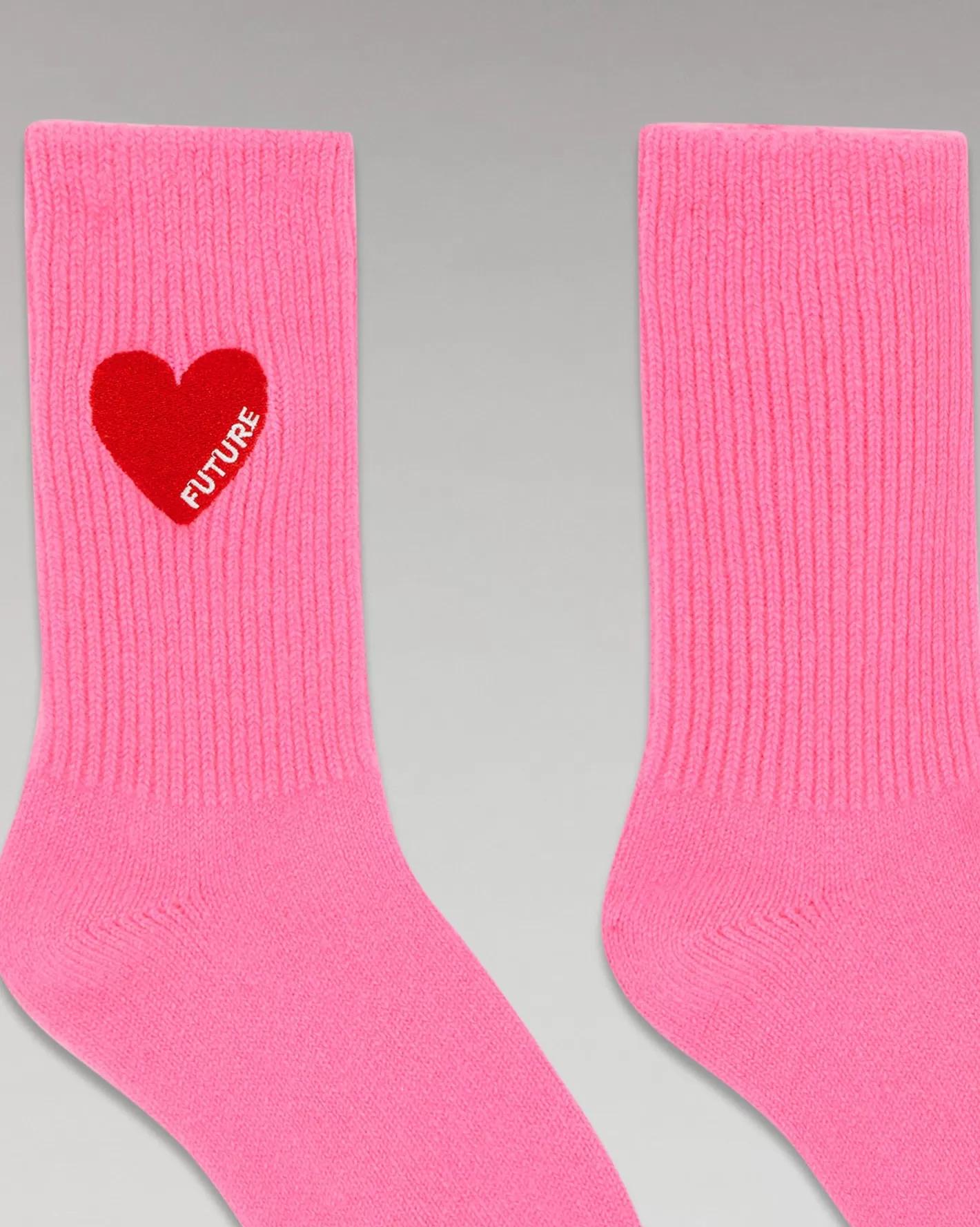 FROM FUTURE Chaussettes | Chaussettes Mi-hautes Coeur Sparkle Pink