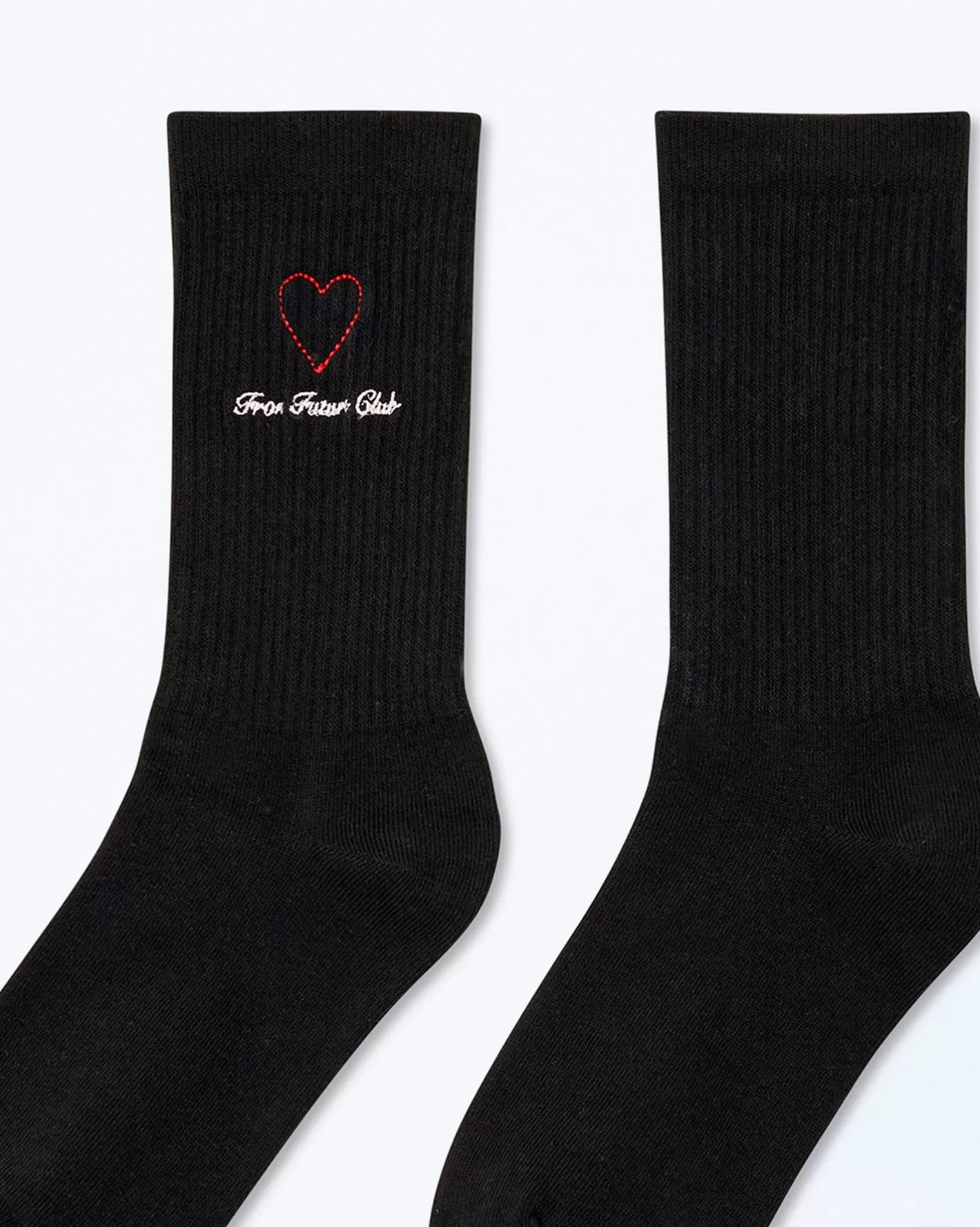 FROM FUTURE Chaussettes | Chaussettes Mi-hautes Coeur Noir