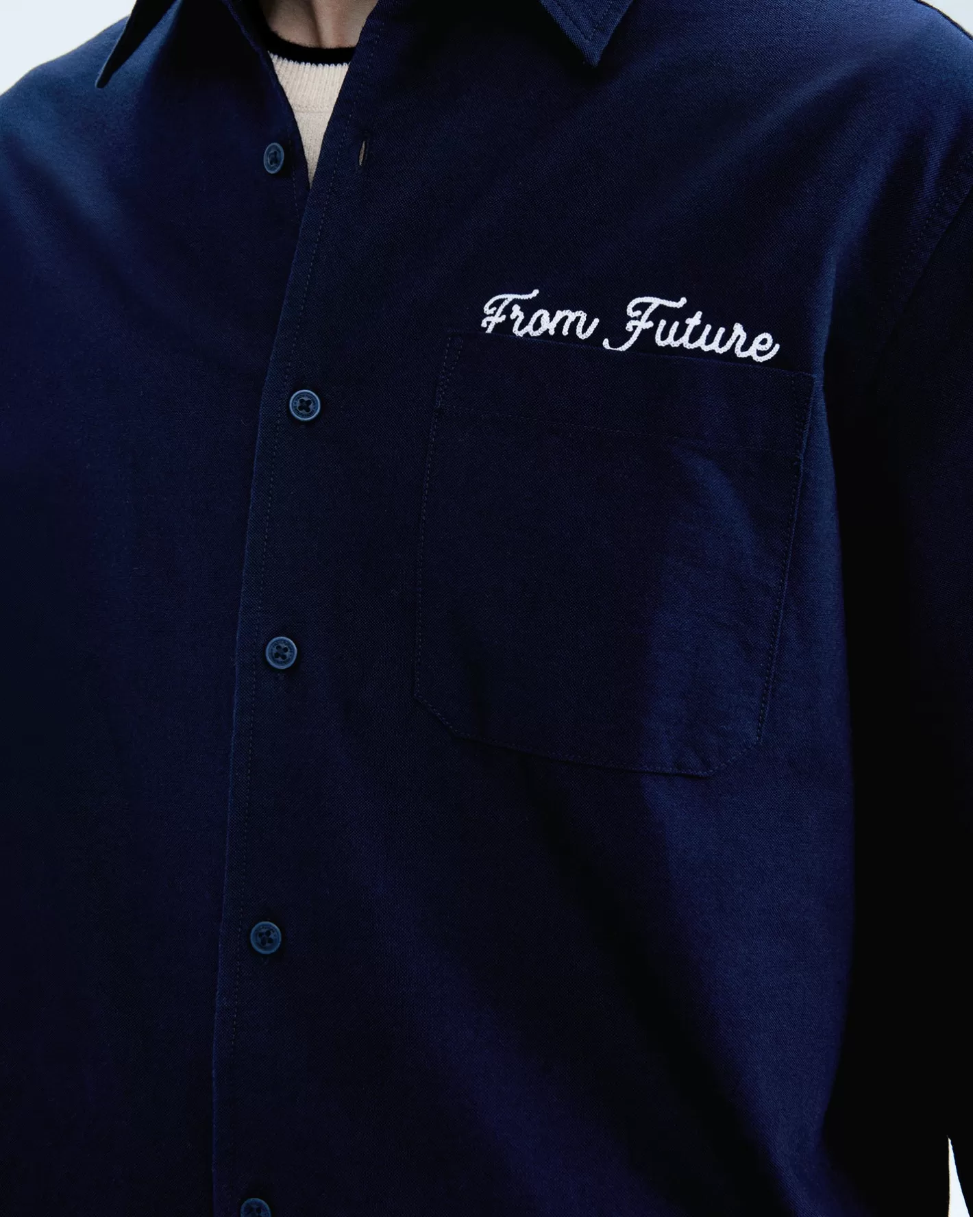 FROM FUTURE Chemises & T-Shirts | Chemise Manches Longues Popeline Navy