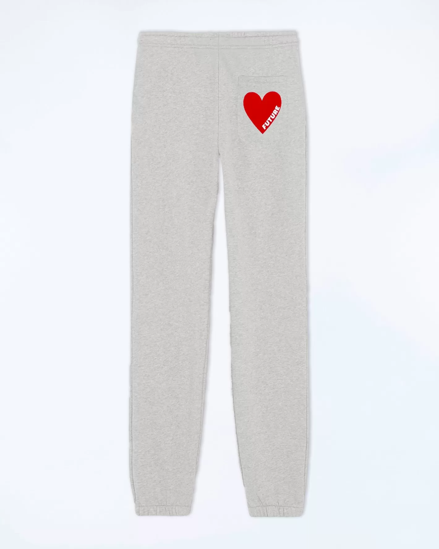 FROM FUTURE Joggings | Jogging Droit Coeur Gris Chiné Clair