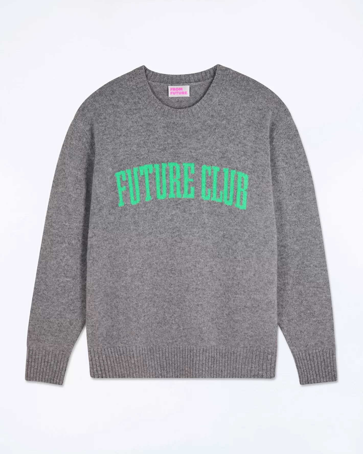 FROM FUTURE Pulls En Cachemire | Cols Ronds Cachemire | Pull Col Rond Gris Chiné Foncé