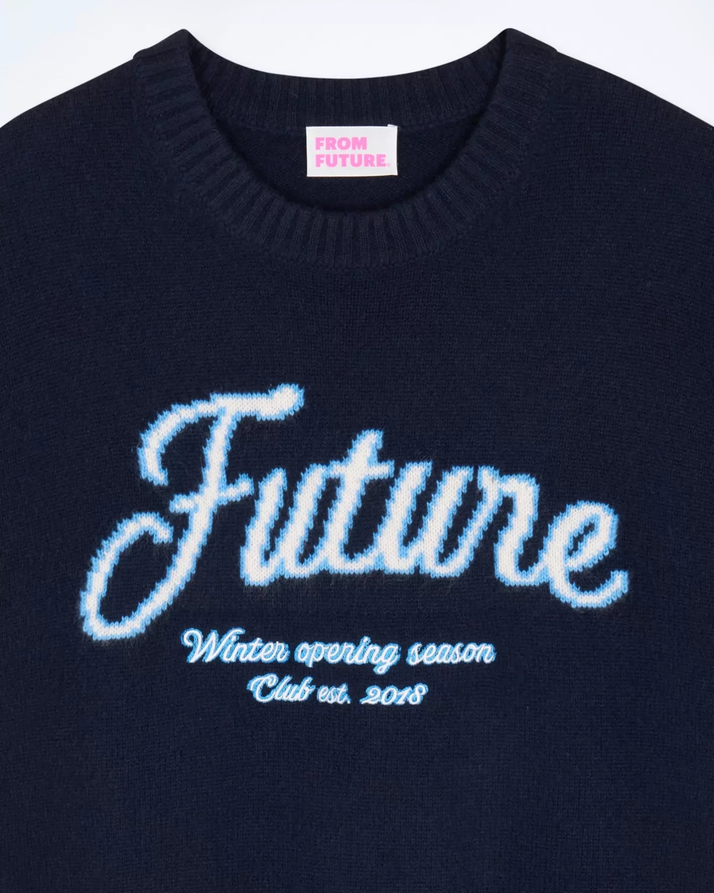 FROM FUTURE Pulls En Cachemire | Cols Ronds Cachemire | Pull Col Rond Navy