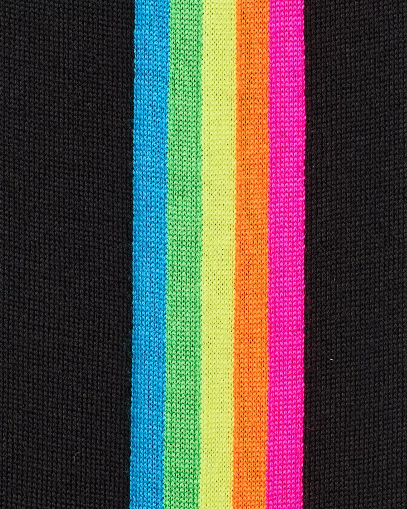 FROM FUTURE Pulls En Laine Mérinos | Pull Col Rond Bande Multicolore Aux Manches Noir