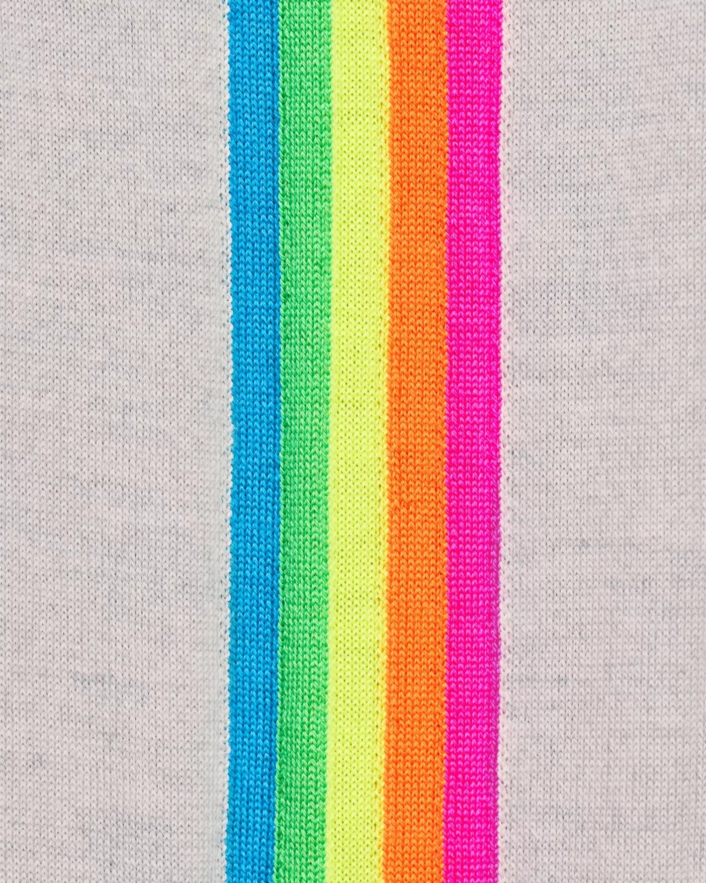 FROM FUTURE Pulls En Laine Mérinos | Pull Col Rond Bande Multicolore Aux Manches Gris Chiné Clair