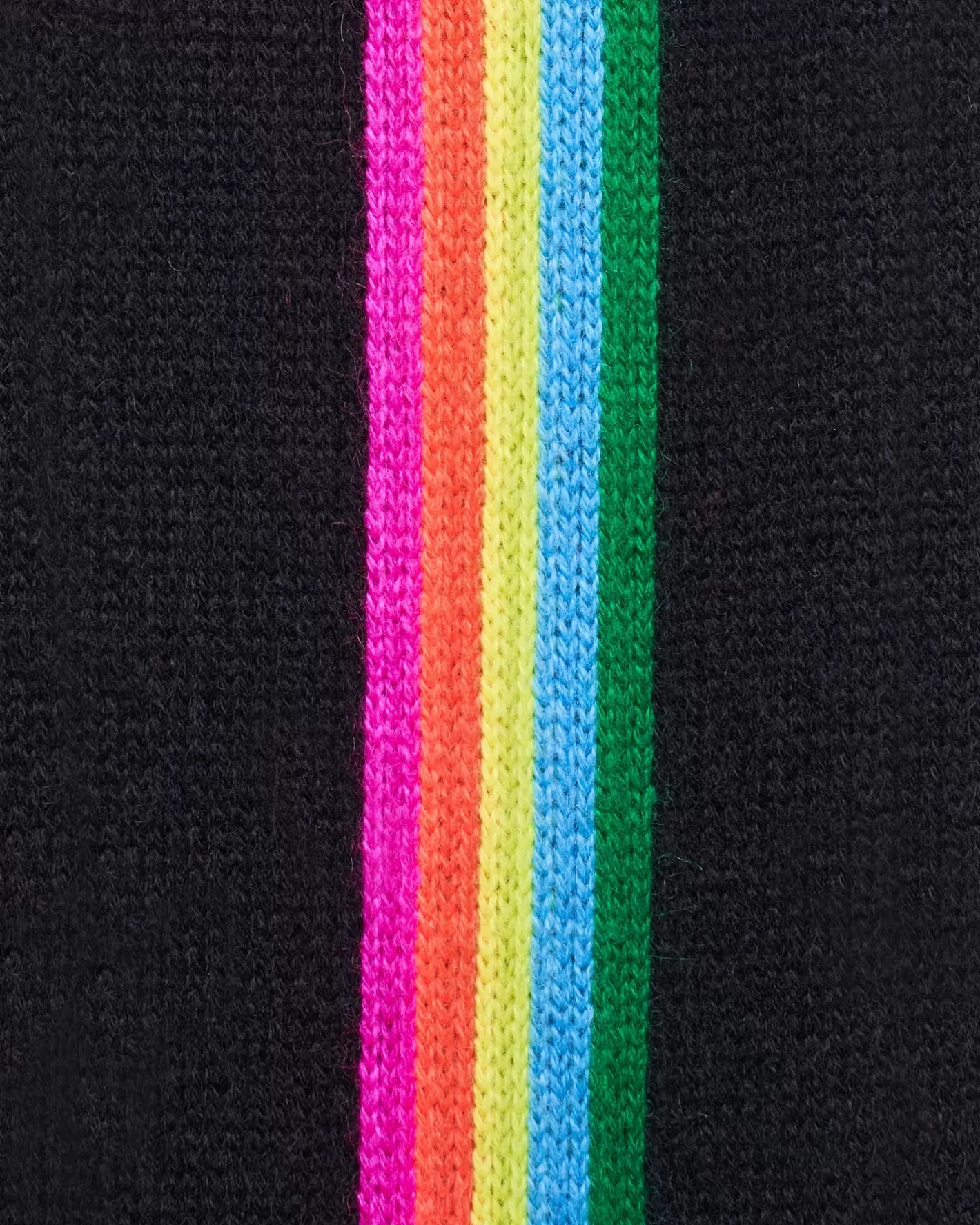 FROM FUTURE Pulls En Cachemire | Cols Ronds Cachemire | Pull Col Rond Bandes Manches Multicolore Noir
