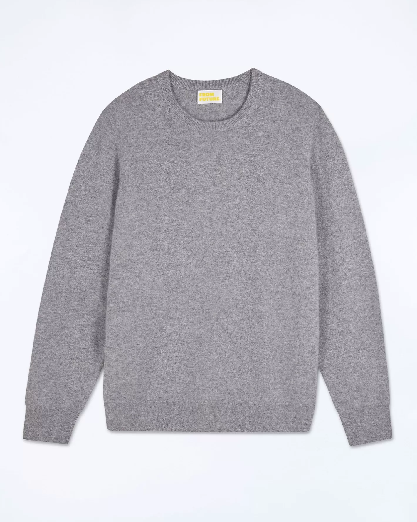 FROM FUTURE Pulls En Cachemire | Cols Ronds Cachemire | Pull Col Rond Basique Gris Chiné Foncé