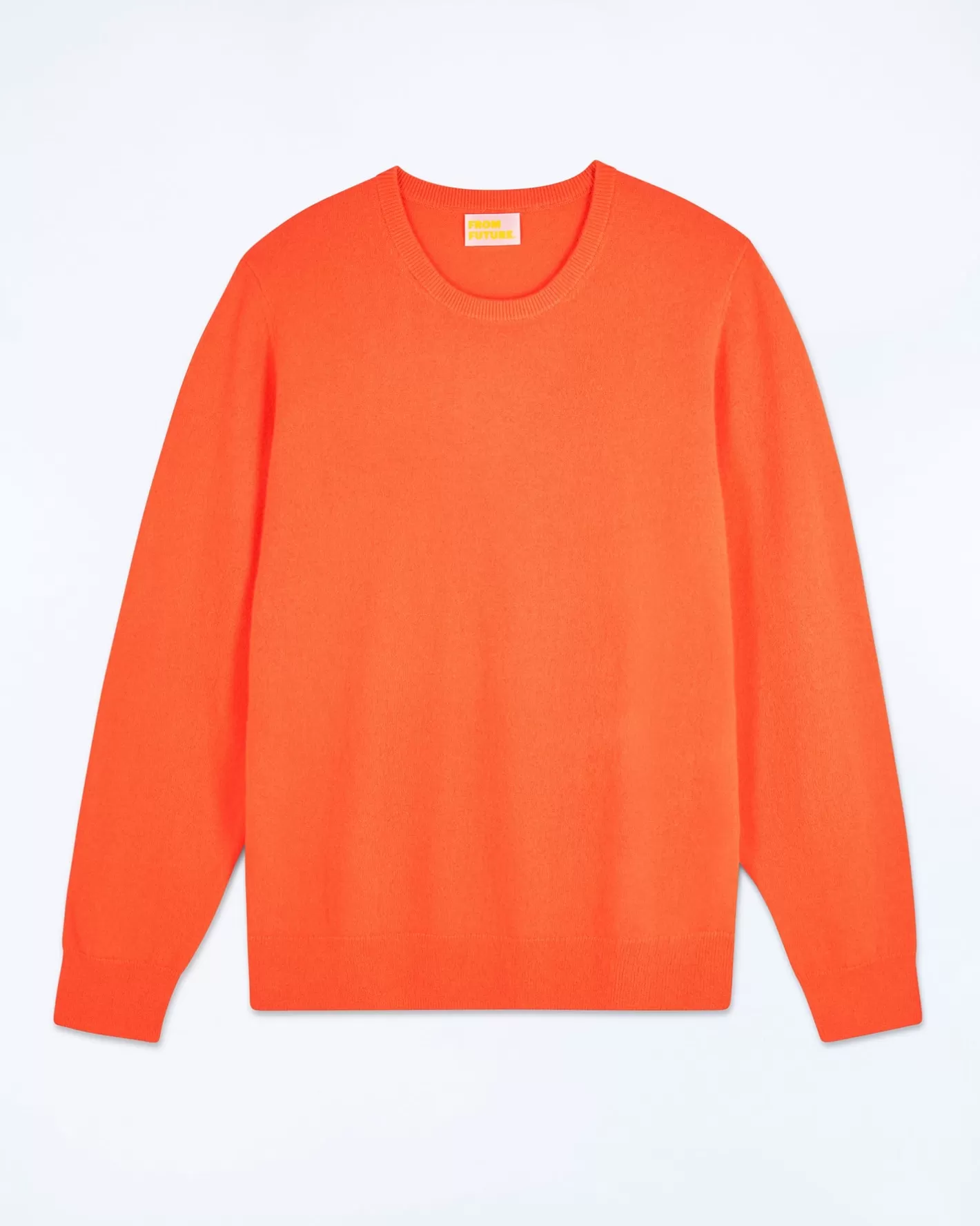 FROM FUTURE Pulls En Cachemire | Cols Ronds Cachemire | Pull Col Rond Basique Utopic Orange