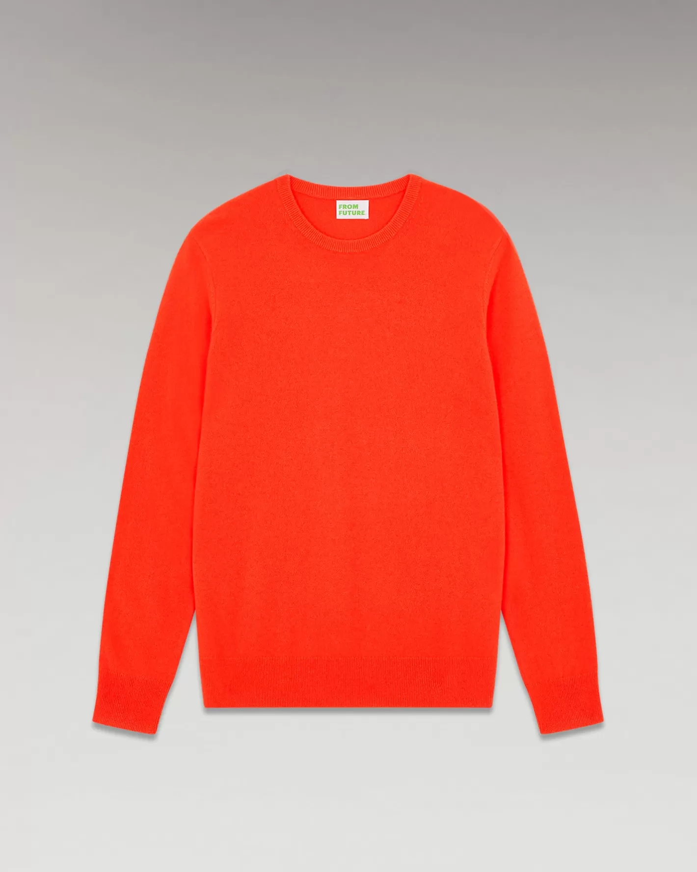 FROM FUTURE Pulls En Cachemire | Cols Ronds Cachemire | Pull Col Rond Basique Neon Orange