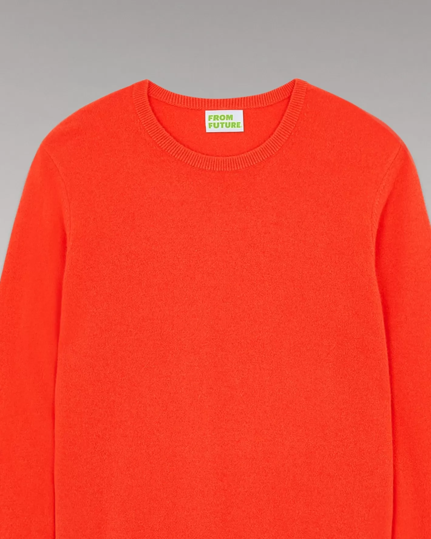 FROM FUTURE Pulls En Cachemire | Cols Ronds Cachemire | Pull Col Rond Basique Neon Orange