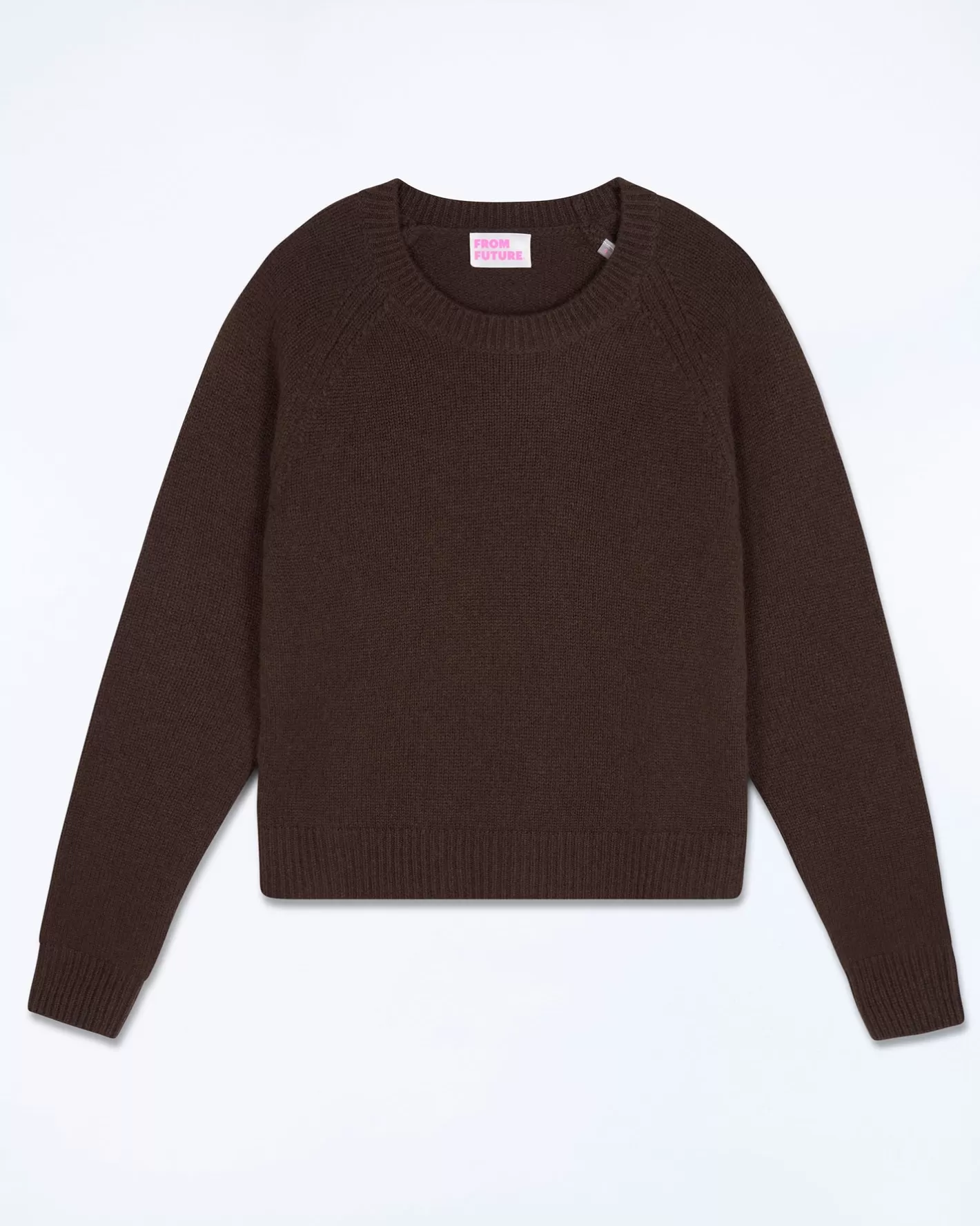 FROM FUTURE Pulls En Cachemire | Cols Ronds Cachemire | Pull Col Rond Raglan Chocolat