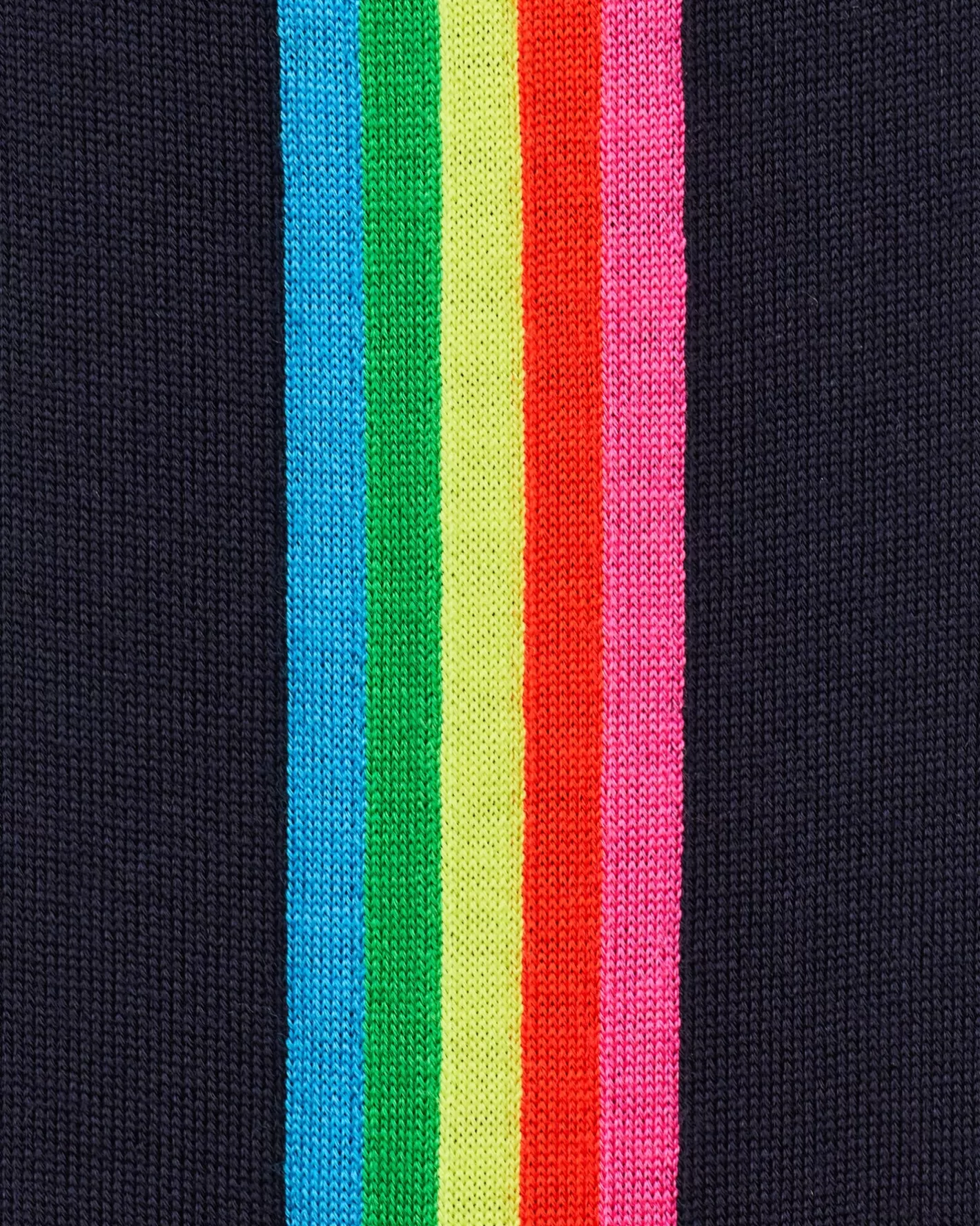 FROM FUTURE Pulls En Laine Mérinos | Pull Hoodie Zippé Bande Multicolore Navy