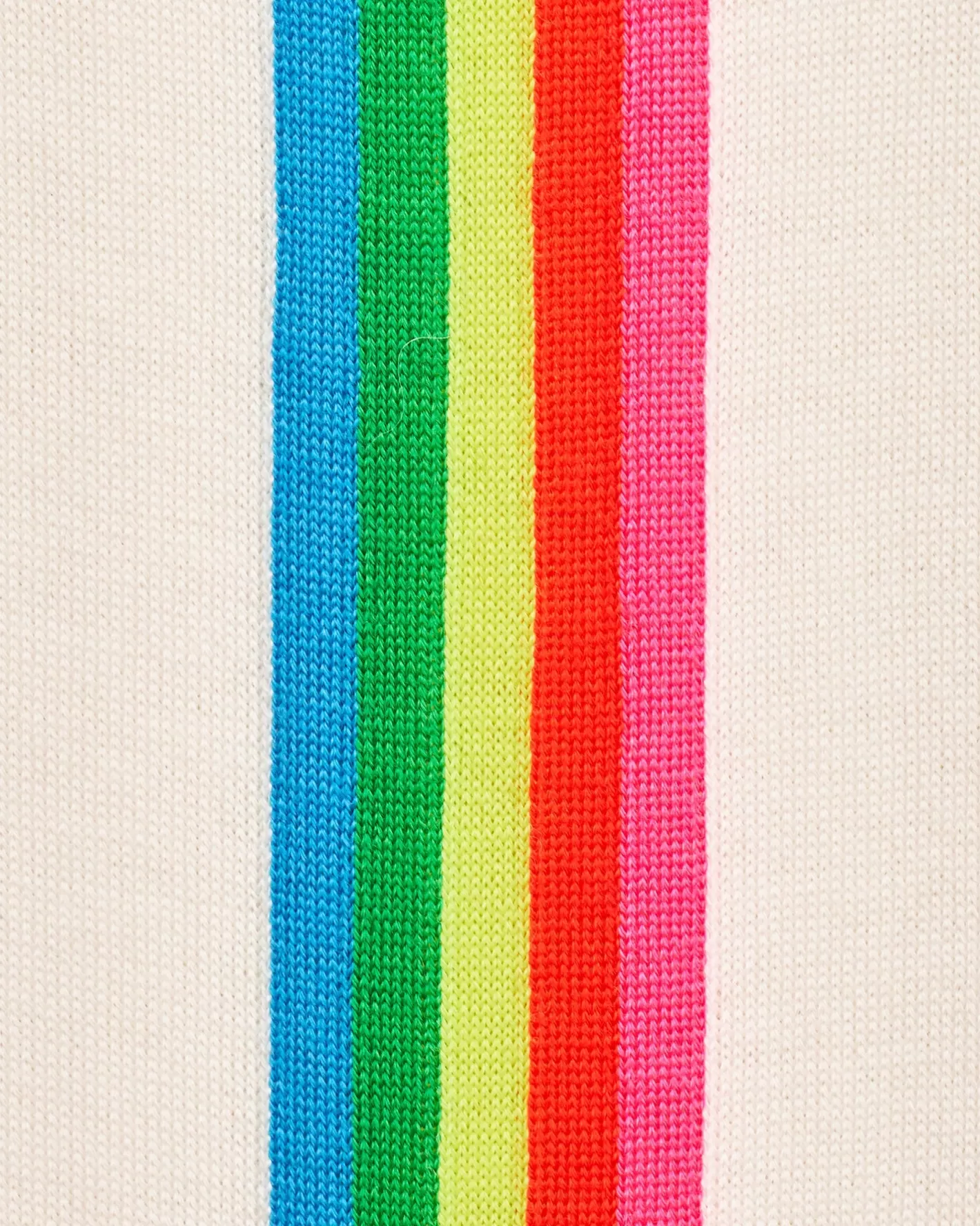 FROM FUTURE Pulls En Laine Mérinos | Pull Hoodie Zippé Bande Multicolore Ecru