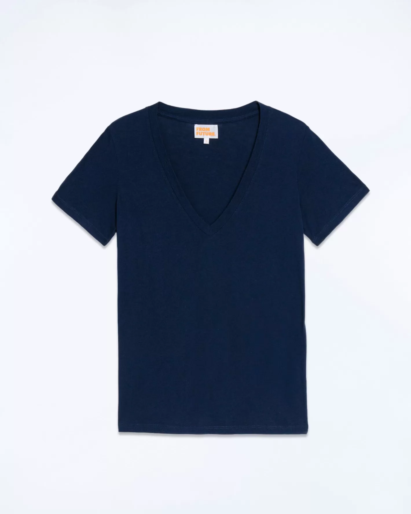 FROM FUTURE Chemises, T-Shirts & Tops | T-shirt Col V Supima Navy